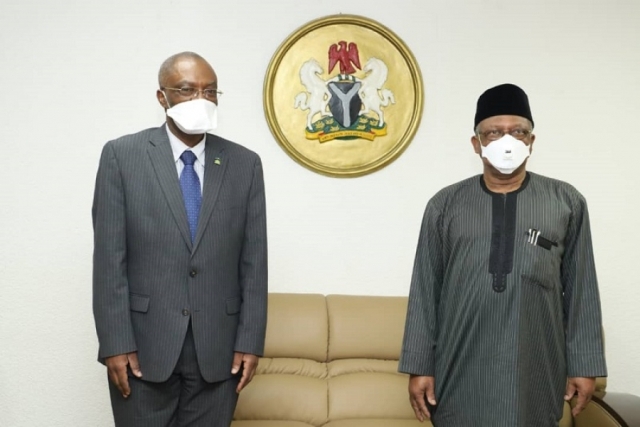 Walter Mulombo Kazadi new WHO Country Representative with Dr. Osagie Ehanire