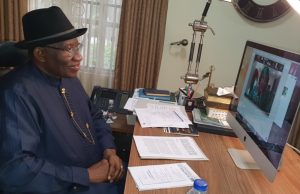 Former President Jonathan speaks at Ijaw web conference, warns politicians against bitter, destructive politics