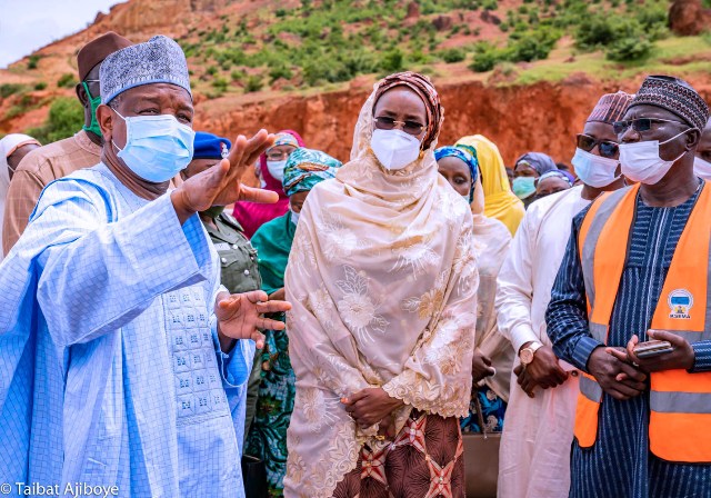 Sadiya Farouq accompanied by Governor Abubakar Bagudu