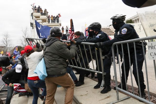 President Trump supporters storming Capitol Building