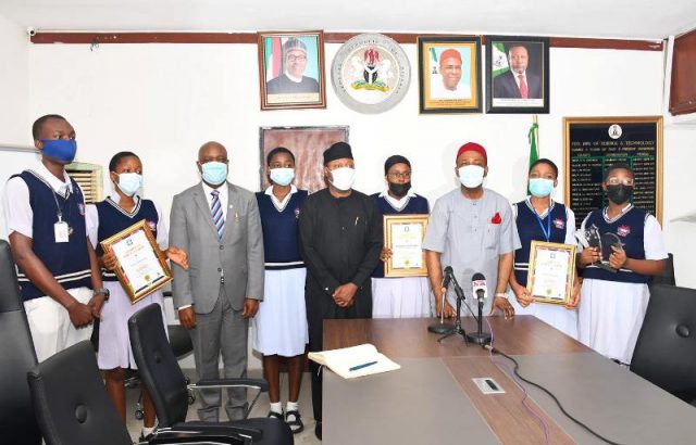FG rewards young innovator of the Sensebox and Aquabot device built to monitor air and water pollution