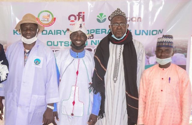 Flag-off of the vaccination exercise of 1,500 dairy cattle against foot and mouth disease organised by Outspan Nigeria Limited