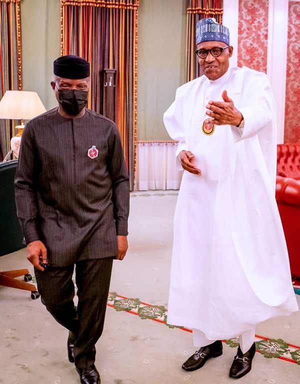 President Muhammadu Buhari with Vice President Yemi Osinbajo