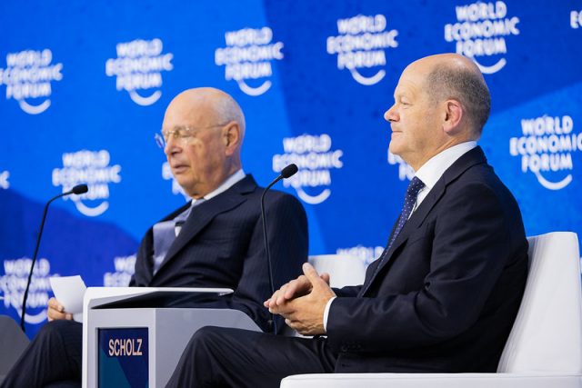 Klaus Schwab, Founder and Executive Chairman, World Economic Forum and Olaf Scholz, Federal Chancellor of Germany s