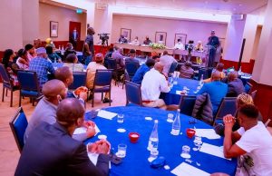‘’We look forward to a smooth transition to the next government,’’ says President Buhari in meeting with Nigerians in Portugal