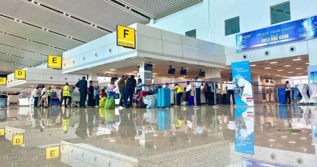 The international wing of Muritala Mohammed Airport, Lagos, Nigeria