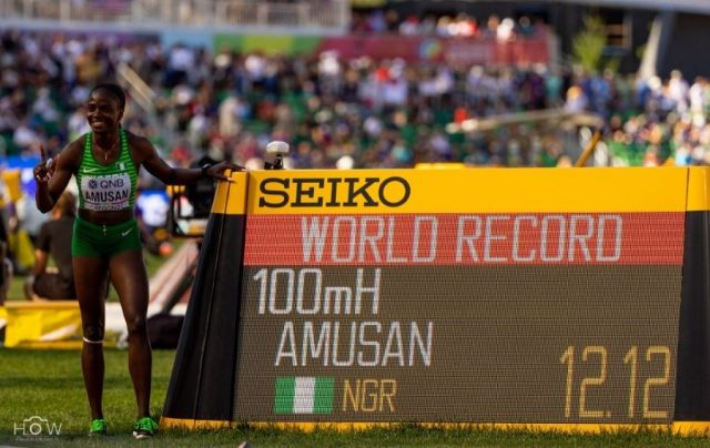 Tobi Amusan broke the 100m hurdles World Record in the semi finals with an astonishing 12.12s