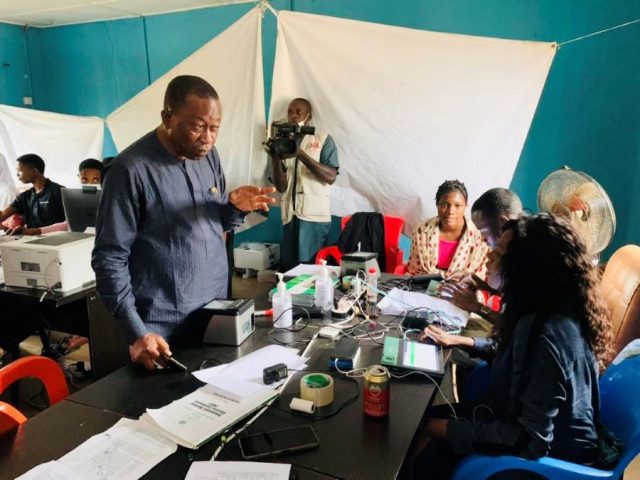 National Commissioner supervising Ondo, Ogun and Osun States Prof. Kunle Ajayi monitoring the Continuous Voter Registration exercise