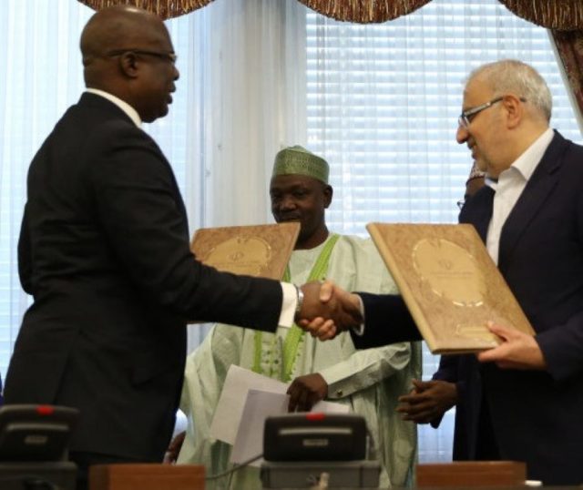 Nigeria Timipre Sylva and Iran Petroleum Minister Javad Owji