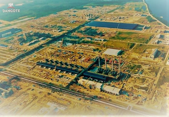 The sprawling 650,000 barrels per day Dangote Petrochemical plant