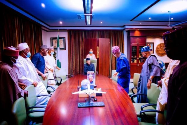Vice President Yemi Osinbajo, SAN, received APC Governors Tuesday in his office at the Presidential Villa