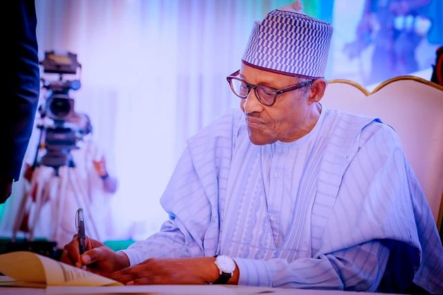 President Buhari signs Executive Order 12 on Improving Performance Management, Coordination and Implementation of Presidential Priorities