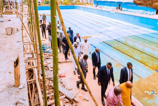 The Stephen Keshi Stadium Asaba, Delta State under reconstruction