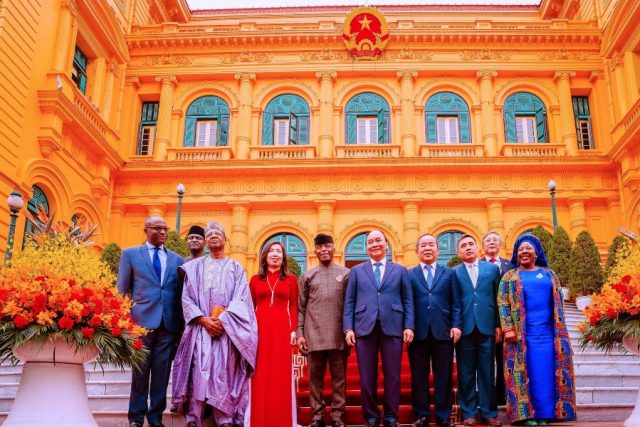 Vice President Yemi Osinbajo pays a courtesy call to the President of the Socialist Republic of Vietnam, His Excellency Nguyen Xuan Phuc