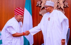 ”I am a beneficiary of the new Electoral Law you signed,” Governor Adeleke tells President Buhari as he pays visit
