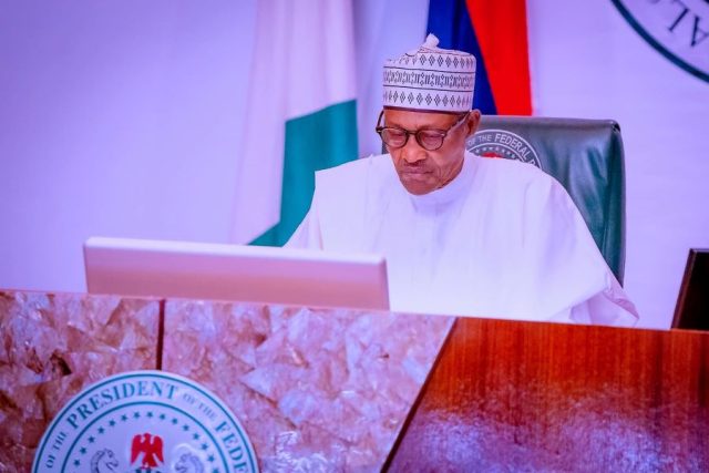 President Buhari presiding over Council of State Meeting in State House on 10th Feb 2023