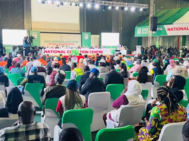 The National Collation Centre, Abuja where Presidential election results are presented