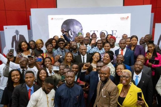 Beneficiaries of the TEF Entrepreneurship Programme, at the symposium held to commemorate Elumelu’s 60th Birthday held at UBA House, Marina, Lagos.