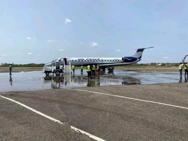 Air Peace aircraft on arrival at Makurdi Airport from Lagos via Abuja