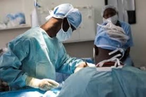 Doctors operating