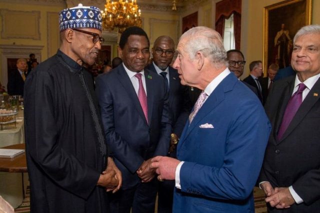 President Muhammadu Buhari in London with His Majesty King Charles III