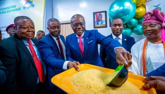 GOV SANWO-OLU ATTENDS LAGOS COMMODITIES AND FUTURES EXCHANGE LAUNCH 5 BILLION SERIES 1 OF THE 30 BILLION EKO RICE CONTRACTS PROGRAMMES