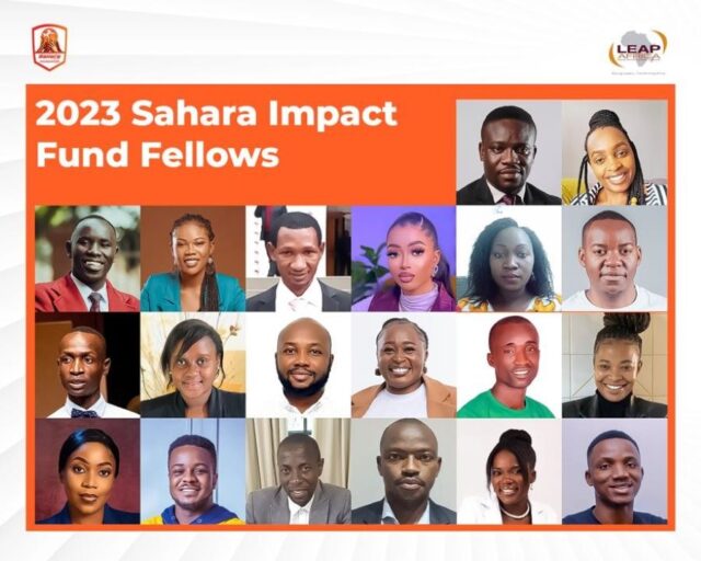 Sahara Group Foundation in partnership with LEAP Africa has announced twenty social innovators from across Africa to