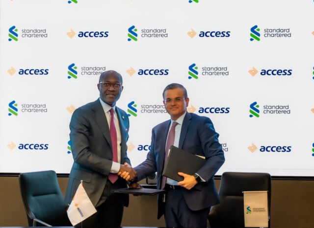 Sunil Kaushal, Regional CEO, Africa & Middle East, Standard Chartered, and Roosevelt Ogbonna, Group Managing Director, Access Bank Plc.