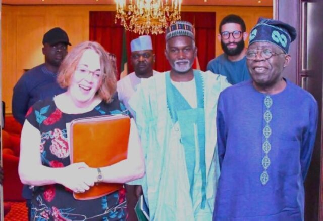 President Tinubu with the U.S. Presidential Envoy and Assistant Secretary of State for African Affairs, Ambassador Molly Phee