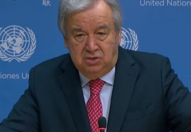 UN Secretary General, António Guterres