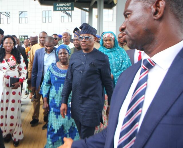 FCTA Minister Nyesom Wike on a recent visit to the Abuja metro station