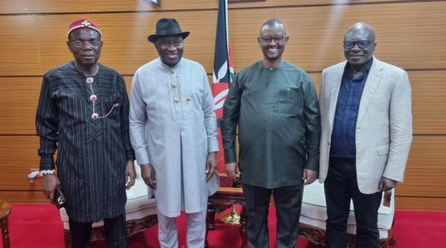 Former President Jonathan in Kenya for the to attend the African Conference on Agricultural Technologies conference