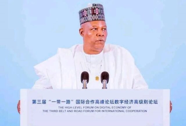 VP SHETTIMA SPEAKING AT HIGH LEVEL 3RD BELT & ROAD FORUM