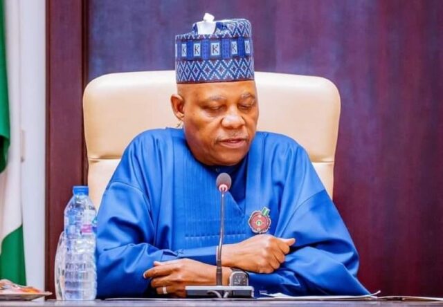 Vice President Kashim Shettima, presiding over the NEC meeting