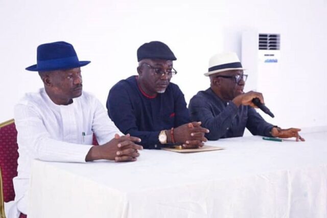 A post Exco Press Briefing in Government House, Asaba