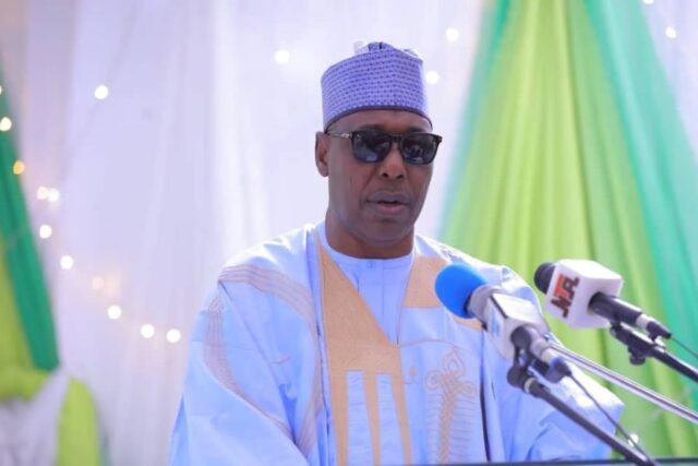 Governorn Umara Zulum at the 10th Annual Sir Ahmadu Bello Memorial lecture and Merit Award on Saturday in Maiduguri