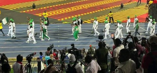 Nigerian Team at the 13th Africa Games Opening Ceremony