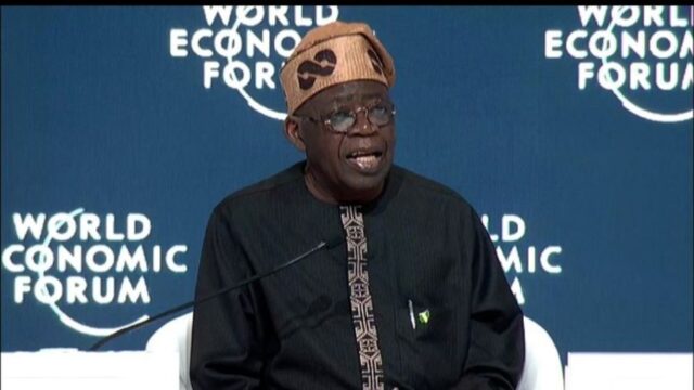 President Bola Tinubu speaking the WOrld Economic Forum Special Meeting in Riyadh, Saudi Arabia