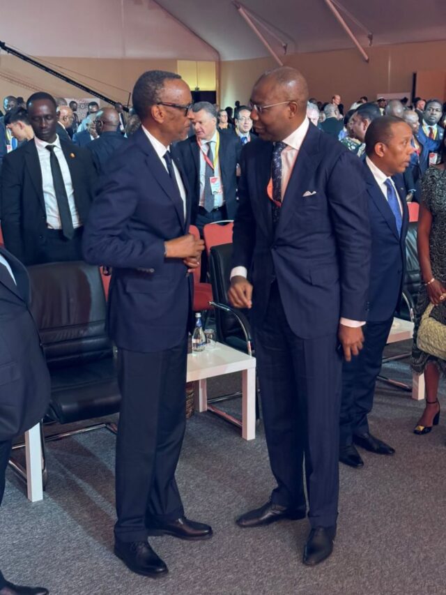 President Paul Kagame, President of the Republic of Rwanda and Aigboje Aig-Imoukhuede, Chairman, Access Holdings PLC