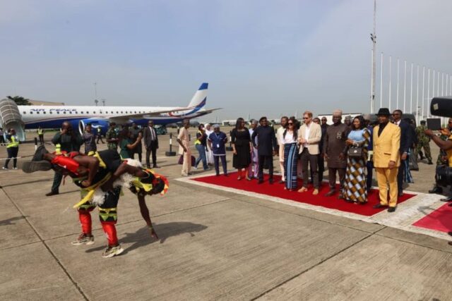 The Duke and Duchess of Sussex, Prince Harry and Meghan, flew Air Peace
