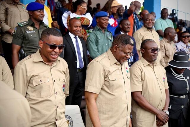 The State Deputy Governor, Rt. Hon. Peter Odey joined Governor Otu at the Joint Workers' Day Celebration