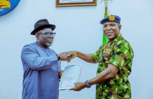 Governor Oborevwori hailed by Chief of Air Staff as he hands over C-of-O of 66.6 hectares of land to Nigerian Air Force