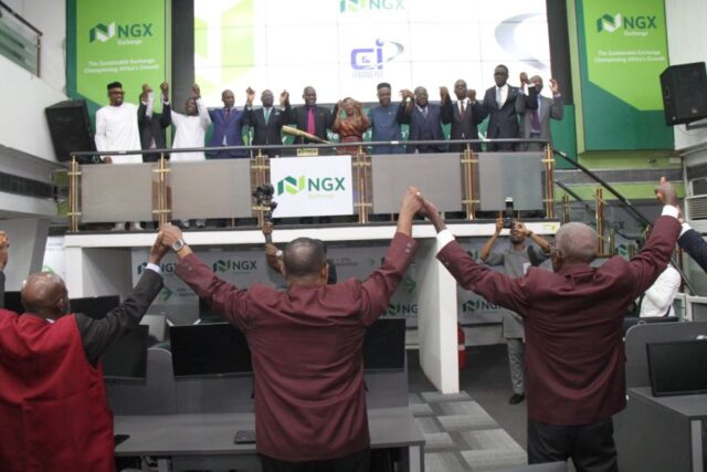 C & I Leasing Plc, Largest Integrated Leasing Company in West Africa rings the closing gong at the Exchange