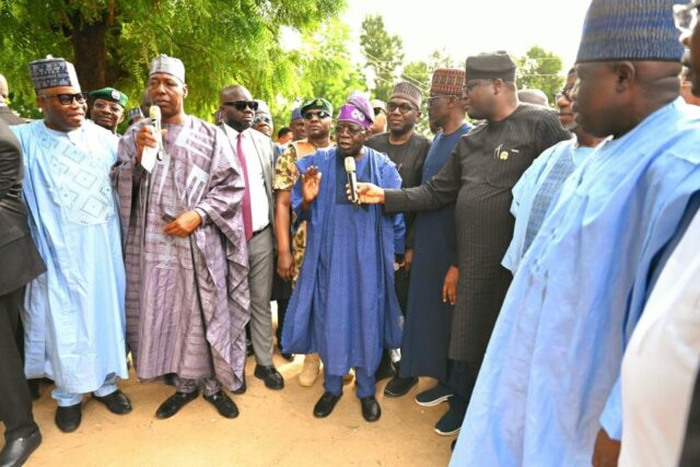 President Tinubu in Maiduguri