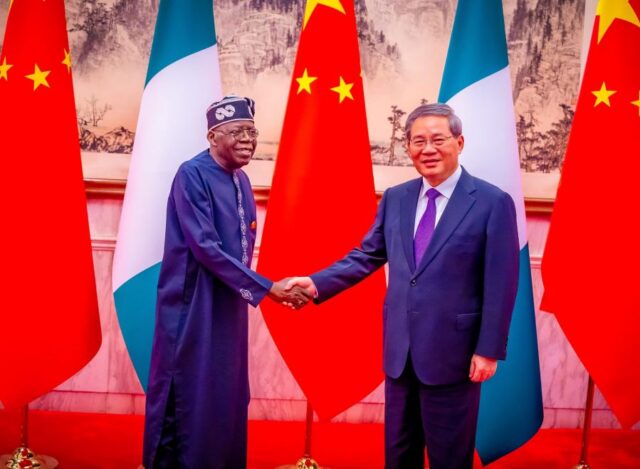 President Tinubu with Chinese Premier Li Qian