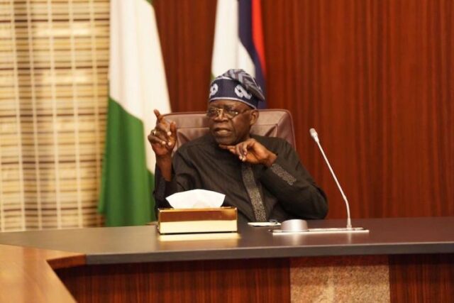 President Bola Ahmed before his annual leave to the UK in 2024