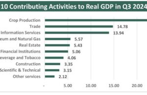 Positive momentum as Nigeria records 3.46% y/y growth in GDP in Q3-24
