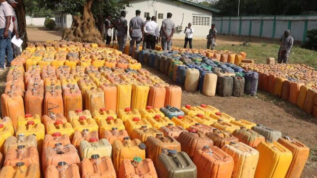 Seized gallons of petrol slated for auction