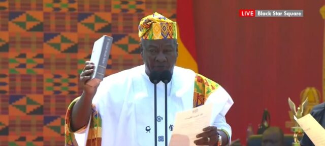 John Dramani Mahama, 67, has been officially sworn in as the new President of Ghana