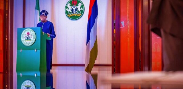 President Bola Tinubu delivering his 2025 New Year's message